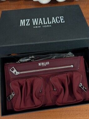 MZ Wallace - Abbey Wristlet - pomegranate burgundy NWT